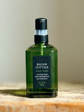 NEW Aroma Aria Balsam Cottage Hand Wash / Soap Glass Bottle 13.5 OZ